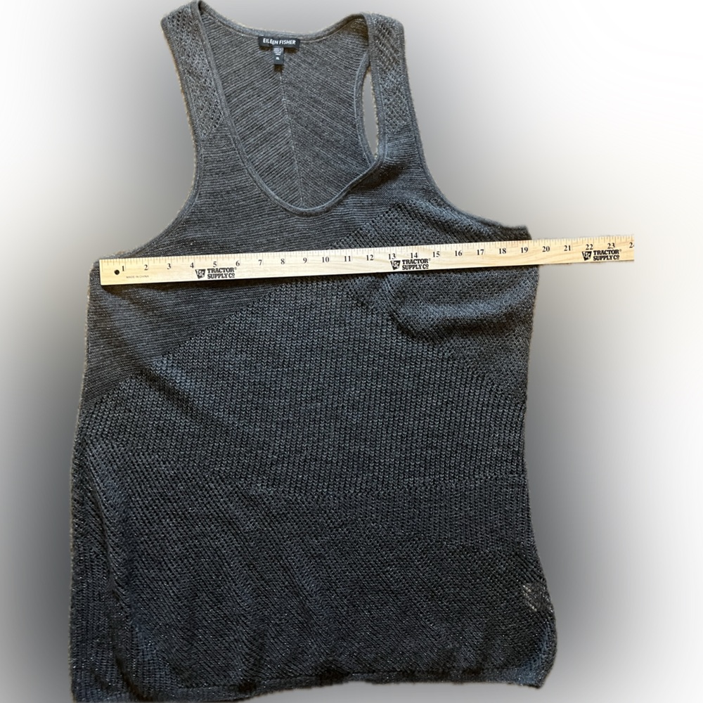 Eileen Fisher Metallic Sleeveless Wool Sweater size XL - Picture 8 of 11